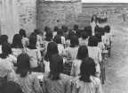 白洋淀妇女学文化，冀中 Women of Baiyangdian Lake in a literacy class, Central Hebei