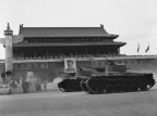 接受检阅的坦克部队分列式阵容，北京 Tank troops march past in review, Beijing
